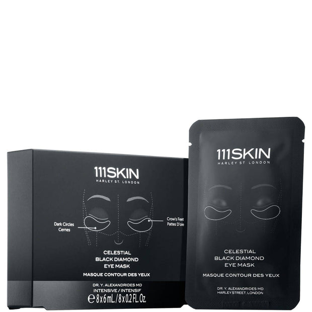 NEW 111 Skin Celestial Black Diamond Eye Mask -8 PACK BOX