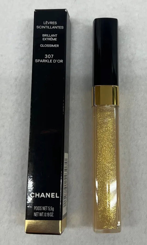 Chanel LEVRES SCINTILLANTES Brilliant Extreme Glossimer 307 Sparkle D’or~ BOXED