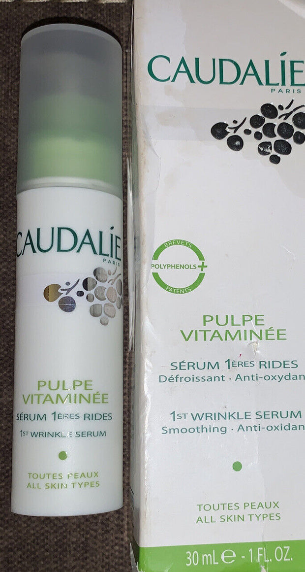 CAUDALIE PULPE VITAMINEE ANTI-WRINKLE FACE SERUM 1 OZ / 30 ML FULL SIZE