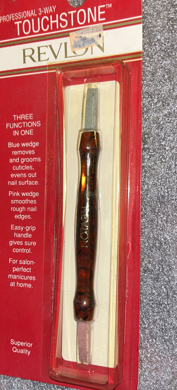 Vintage Revlon Professional 3 Way Touchstone Nail Cuticle Groomer.NEW