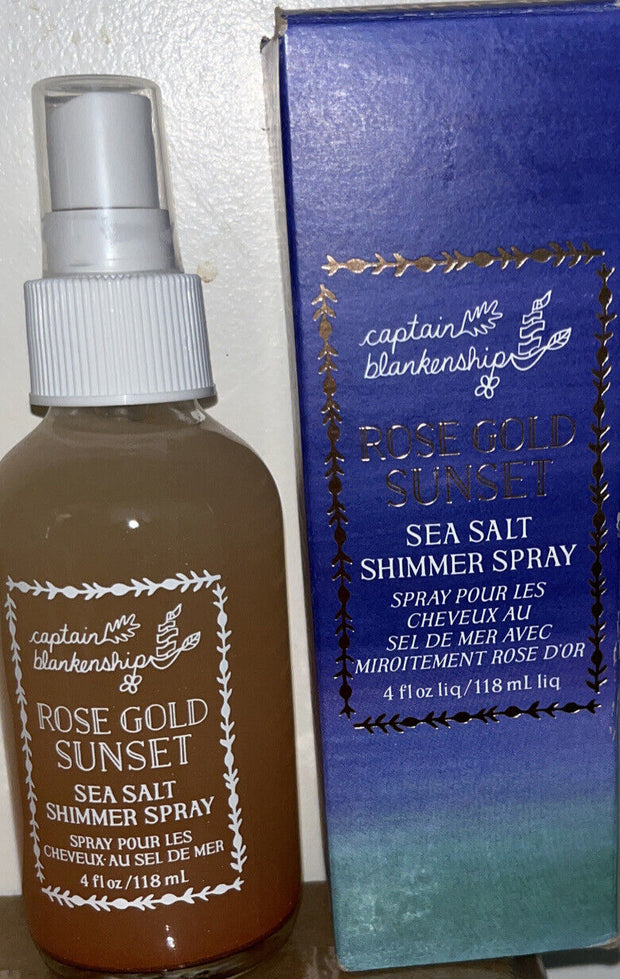 Captain Blankenship Rose Gold Sunset Sea Salt Shimmer Spray 4 Oz New