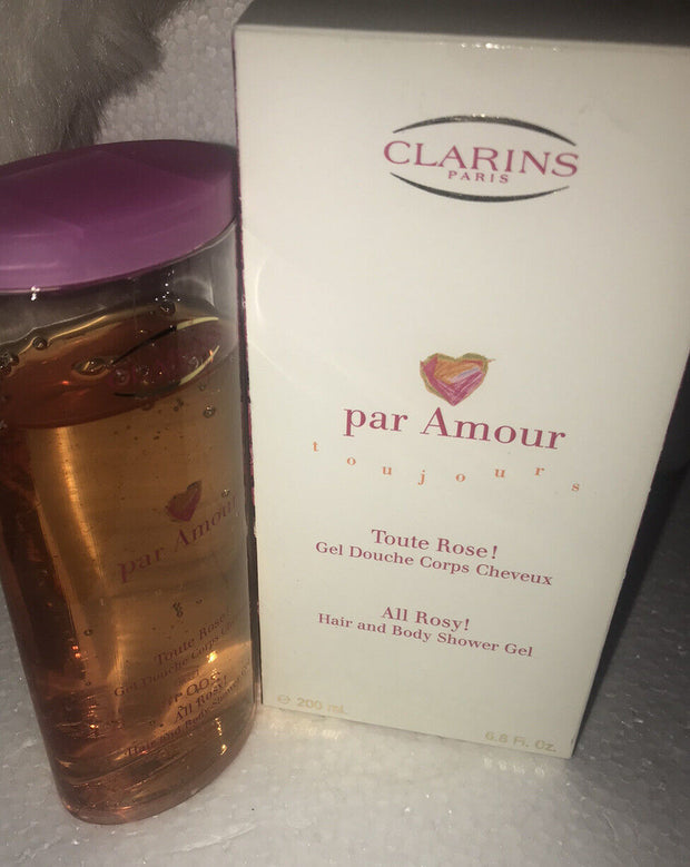 Clarins par Amour toujours All Rosy! Hair and Shower Gel, 6.8 oz.NEW IN BOX