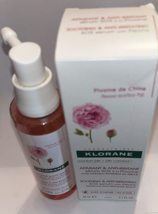 Klorane Soothing & Anti Irritating SOS Serum With peony. 65ml/2oz Boxed