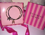 Set of 2 Victoria Secret Bracelets Supermodel Essentials ANGEL Wings Bangles