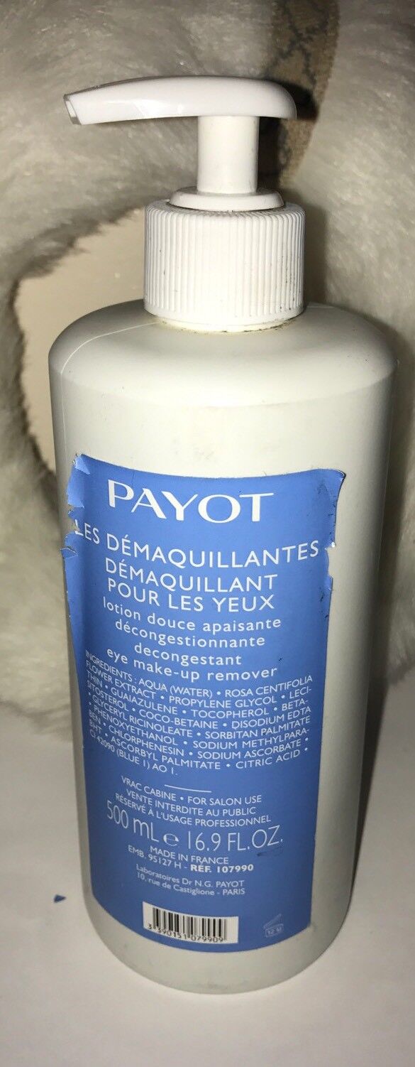 Payot Decongestant Eye Makeup Remover 16.9 Oz. New