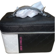 Victoria’s Secret Runway Vanity Train Case Makeup Bag~ BLACK / WHITE