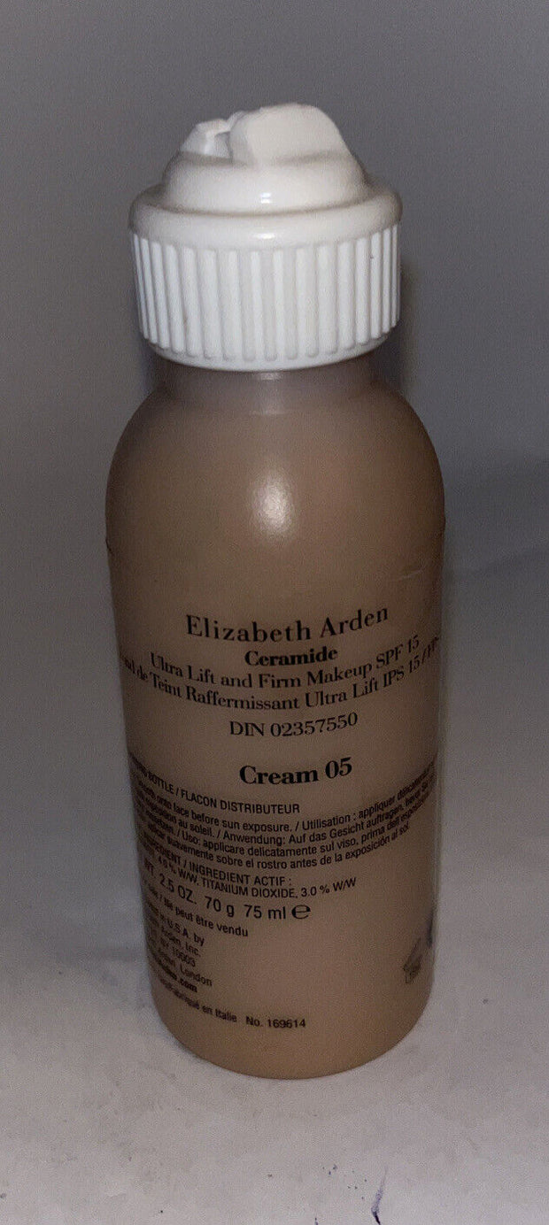 Elizabeth Arden Ceramide CREAM 05 Ultra Lift and Firm Makeup SPF 15 - 2.5 OZ