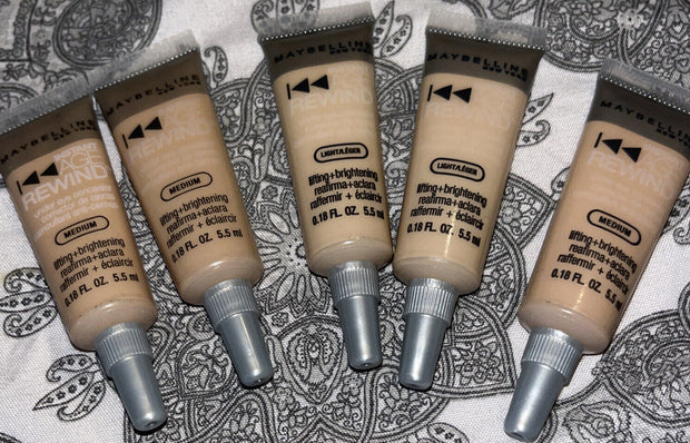 5X Maybelline Instant Age Rewind under eye concealer ~ MEDIUM ~ nwob travel size