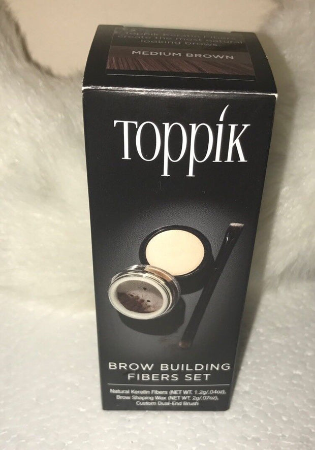 Toppik Brow Building Fibers Set - Medium Brown