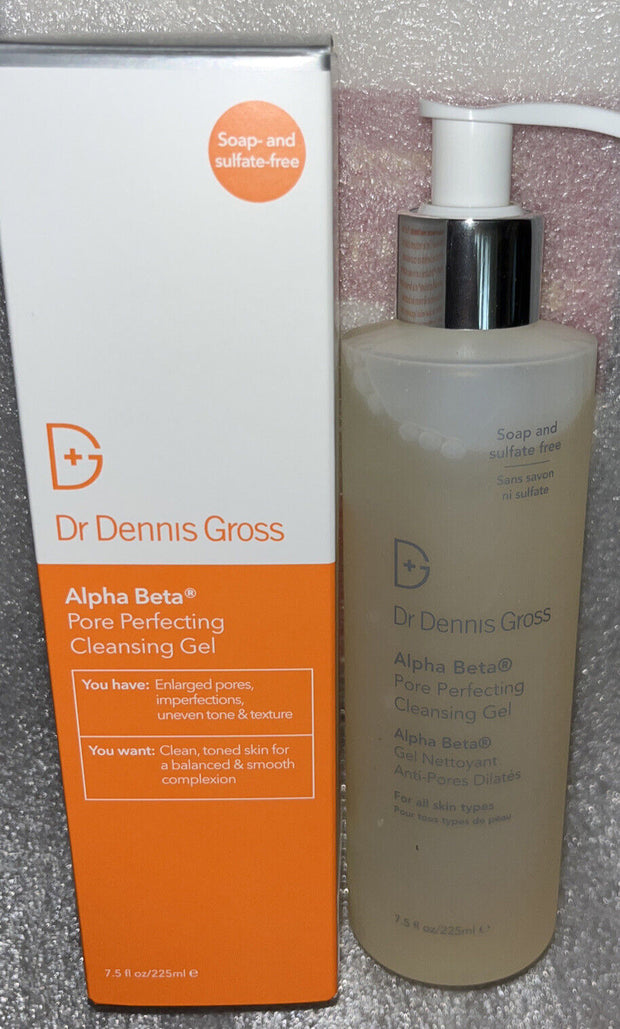 Dr Dennis Gross Alpha Beta Pore Perfecting Cleansing Gel 7.5 Oz Cleanser Full Sz