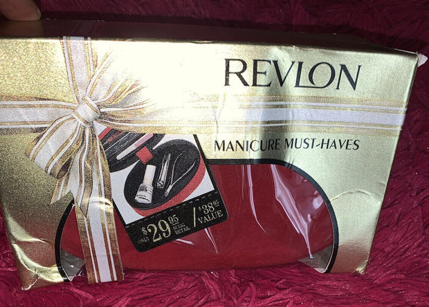 Revlon Manicure Must -Haves Stainless Steel Tools Set With Red Suede Box