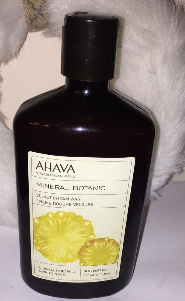 Ahava Mineral Botanic Velvet Cream Wash - Tropical Pineapple & White Peach 17oz