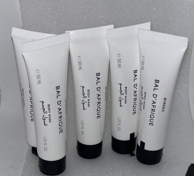 Byredo Bal D Afrique Body Wash Shower Gel, tube 1.35oz each - Set of 5 bottles