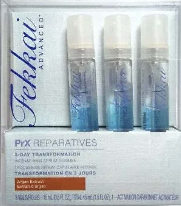 Fekkai PrX Reparatives 3-Day Transformation Hair Serum New In Box 3 x 15ml vials