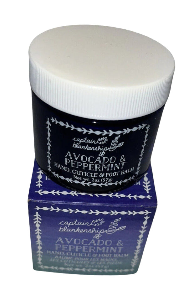 Captain Blankenship Avocado & Peppermint Hand, Cuticle & Foot Balm 2 Oz