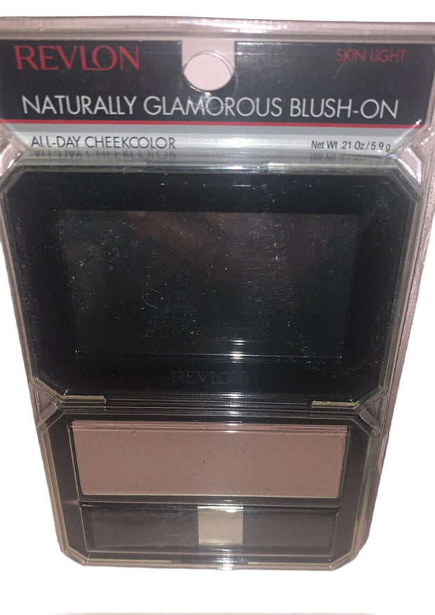 New in Package REVLON NATURALLY GLAMOROUS BLUSH-ON - Skin Light. RARE!