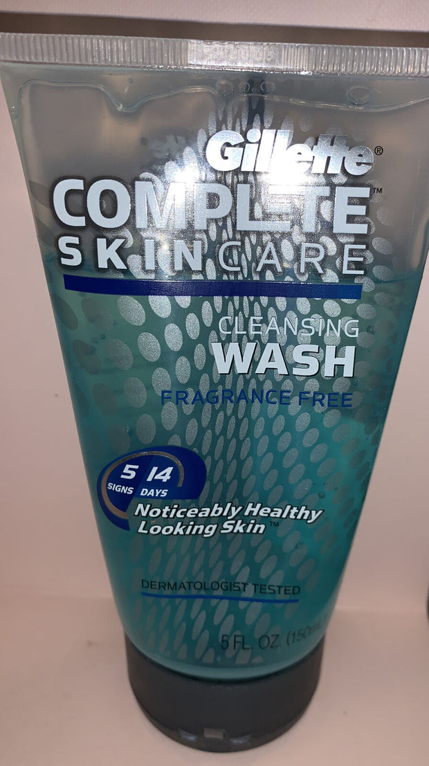 Gillette Complete Skincare Cleansing Wash Face Gel 5 fl oz Fragrance Free