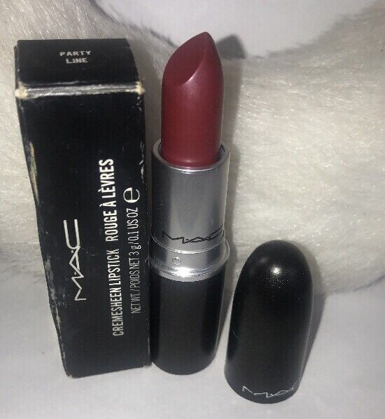 MAC CREMESHEEN LIPSTICK #215 PARTY LINE 0.10 OZ NIB