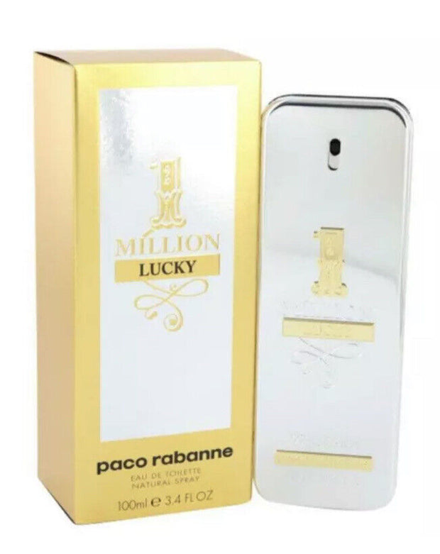 1 Million Lucky Cologne by Paco Rabanne 3.4 oz. Eau de Toilette Men Spray