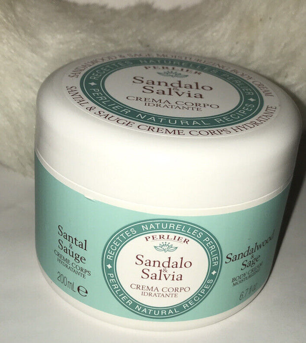 PERLIER Sandalwood & Sage Moisturizing Body Cream, 6.7 oz    Sealed!