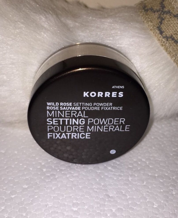 Korres Wild Rose Mineral Setting Powder Full Sz .29 Oz/8.5g New In Sealed Jar