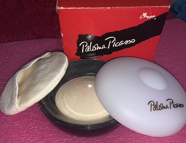 Paloma Picasso Perfumed Pressed Powder Deluxe (3.5 oz) Ripped Box