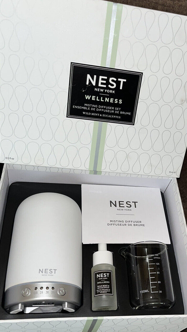 NEST New York Wellness Wild Mint & Eucalyptus Misting Diffuser Set New