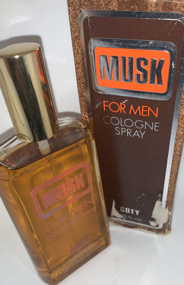 Vintage Original  MUSK FOR MEN Cologne Spray by Coty 3.25 FL OZ