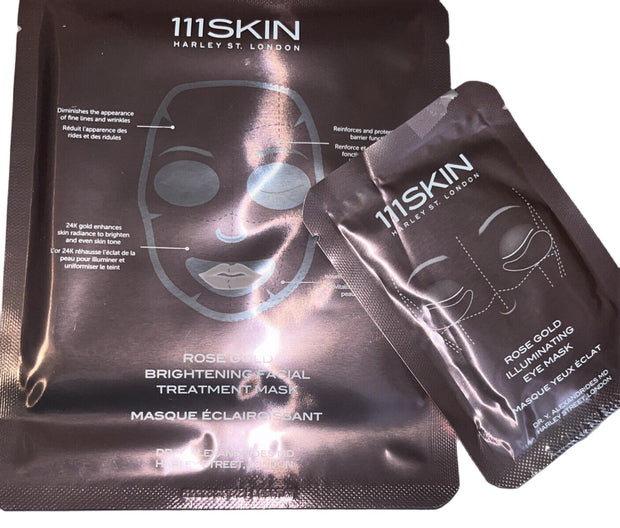 111Skin Rose Gold Brightening Face & Illuminating Eye Mask New