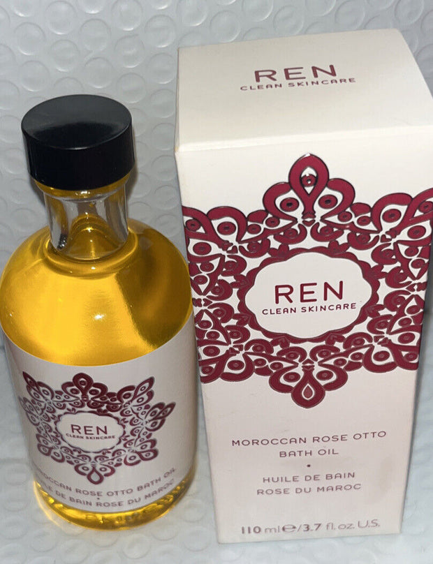 NEW REN Clean Skincare Bath Moroccan Rose Otto Oil 3.7oz. -D380- "