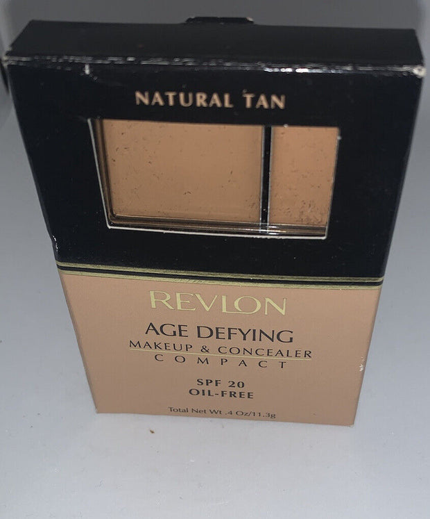 Revlon Age Defying Makeup & Concealer Compact NATURAL TAN NEW.