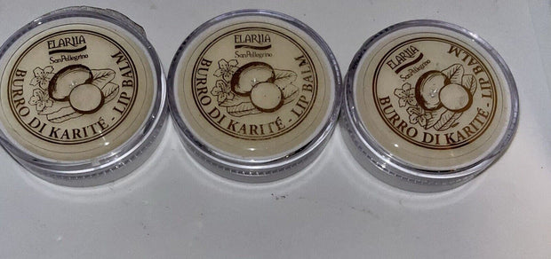 3X Elariia Burro Di Karite Shea Butter Lip Balm 12 ml each. Sealed