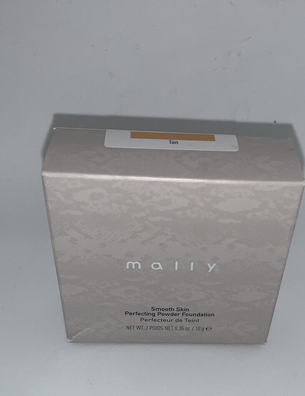 Mally Smooth Skin Perfecting Powder Foundation 0.35 oz  TAN NEW IN Box