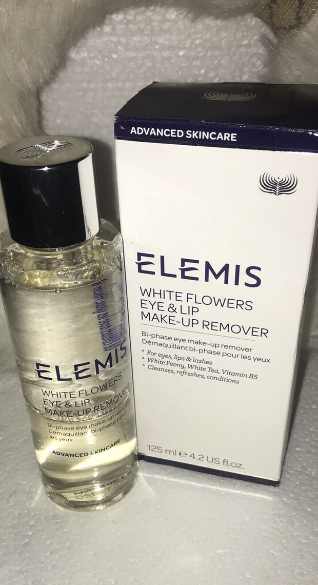 ELEMIS Advanced Skincare White Flowers Eye & Lip Make-Up Remover 4.2oz BNIB