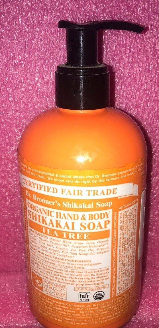 Dr. Bronner's Shikakai Soap Organic TEA TREE NEW dr bronners 355ml 12 oz