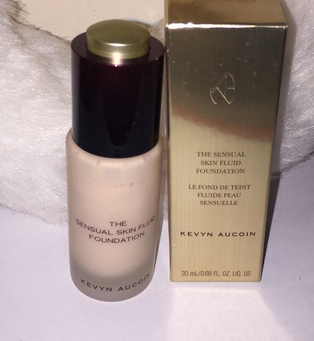 Kevyn Aucoin The Sensual Skin Fluid Foundation SF02  ~0.68 fl oz/ 20 ml BOXED