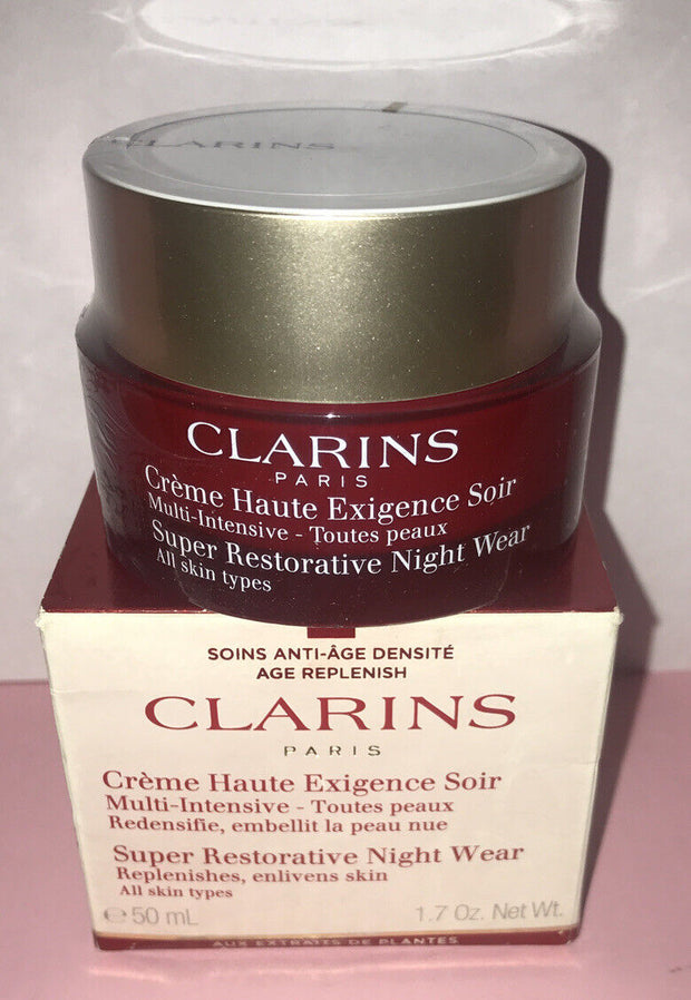 Clarins 1.7-ounce Super Restorative Night Wear ~NEW IN BOX. All Skin Types