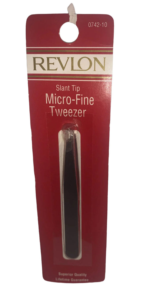 Revlon  SLANT Tip MICRO FINE TWEEZER - MADE IN USA -0742-10