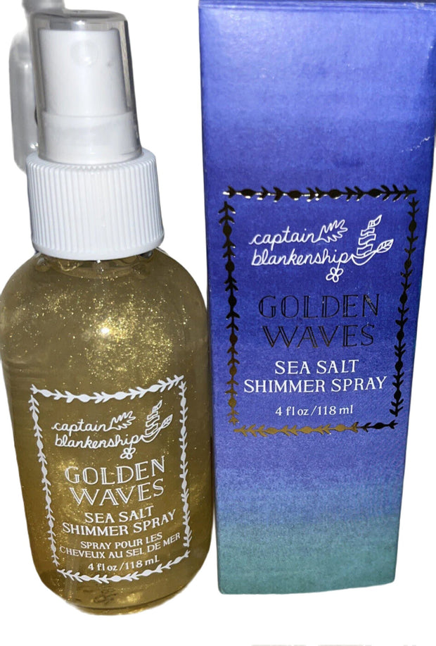 captain blankenship Golden Waves Sea Salt Shimmer Spray 4oz - New In Box