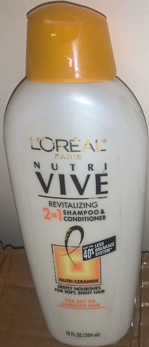 Loreal NUTRI VIVE 2 IN 1 Shampoo Conditioner For Dry Damaged Hair 13 oz