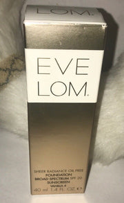 EVE LOM ~ SHEER RADIANCE OIL FREE FOUNDATION ~ VANILLA 4 ~ 1.4 OZ BOXED