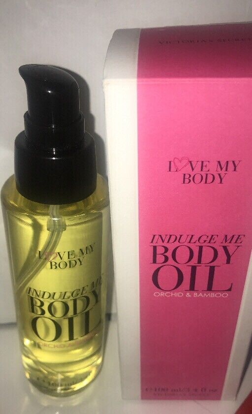 Victoria's Secret Love My Body Indulge Me Body Oil 3.4 Oz Orchid & Bamboo. BOXED