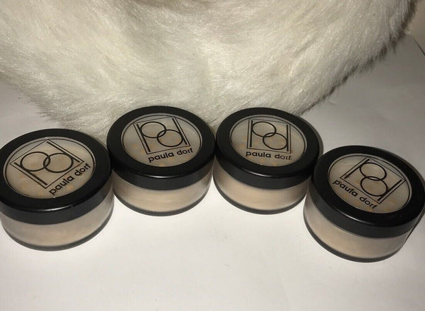 X4  Paula Dorf Mini loose powder no color GLIMMER 0.26 oz each  BOXLESS