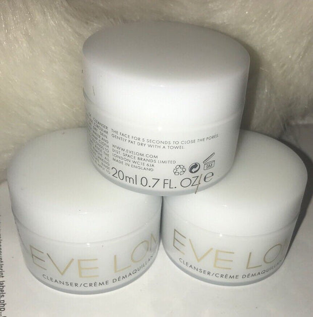 (X3) Eve Lom Cleanser 0.7 Fl Oz 20 ml  EACH. BOXLESS