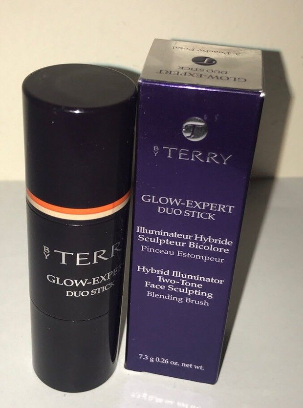 BY TERRY GLOW EXPERT DUO STICK ~ # 3 PEACHY PETAL  ~ 0.26 OZ BOXED