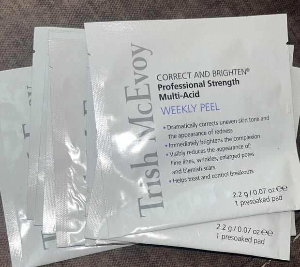 Trish McEvoy Correct and Brighten Professional Strength Weekly Peel 12 Pads