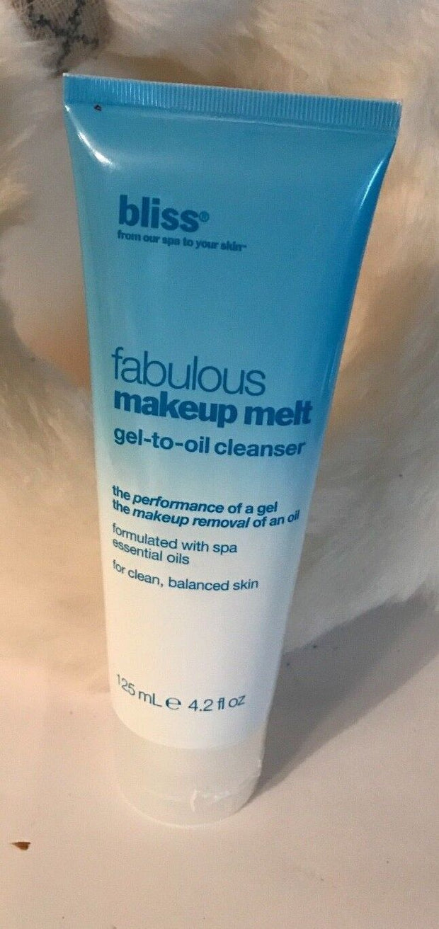 Bliss Fabulous Makeup Melt Get-to-Oil Skin Cleanser Make Up Remover 4.2 oz NEW