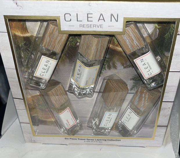 Clean Reserve 6 Piece Travel Spray Layering Colletion - 5 ml x 6 / NEW