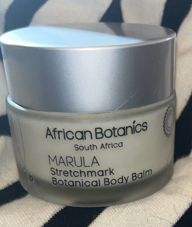 African Botanics Marula Stretch Mark Botanical Body Balm 1.96 fl oz Rough Box.