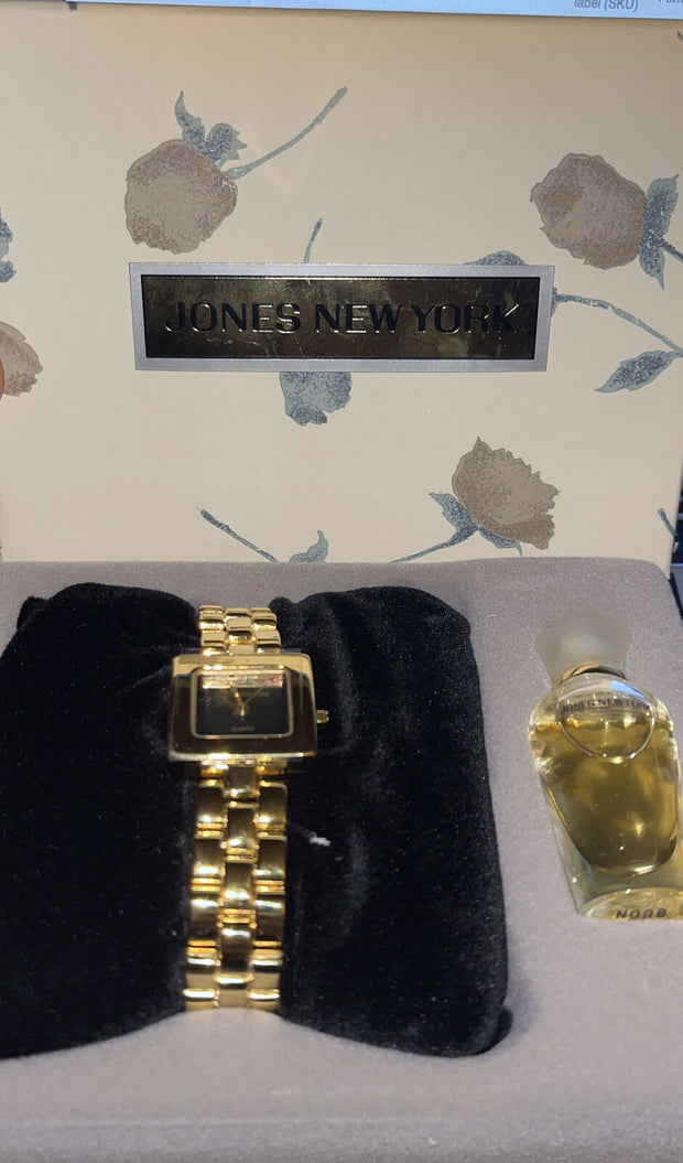 JONES NEW YORK by Paul Sebastian 1/8 oz Eau de Parfum Mini Dab-On &  Gold Watch